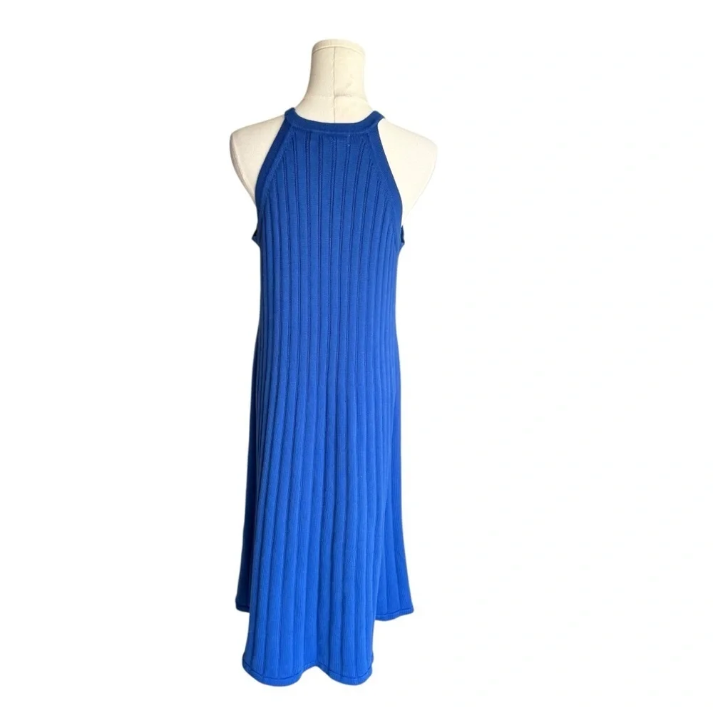 Boden - Ribbed Halter Midi Sweater Dress Cobalt Blue Sz 10
